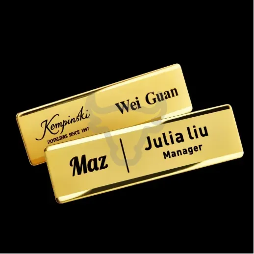 Custom acrylic nameplate sign.