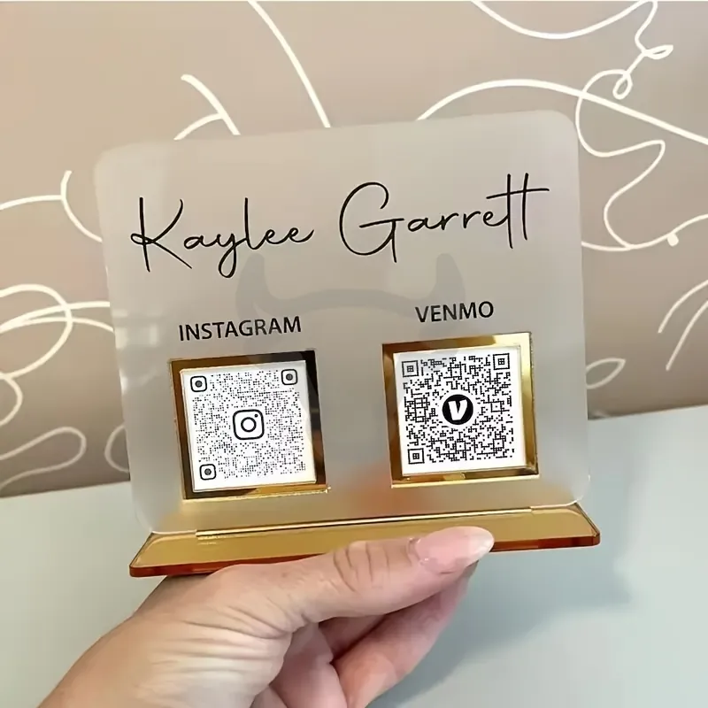 Custom acrylic beauty display sign.