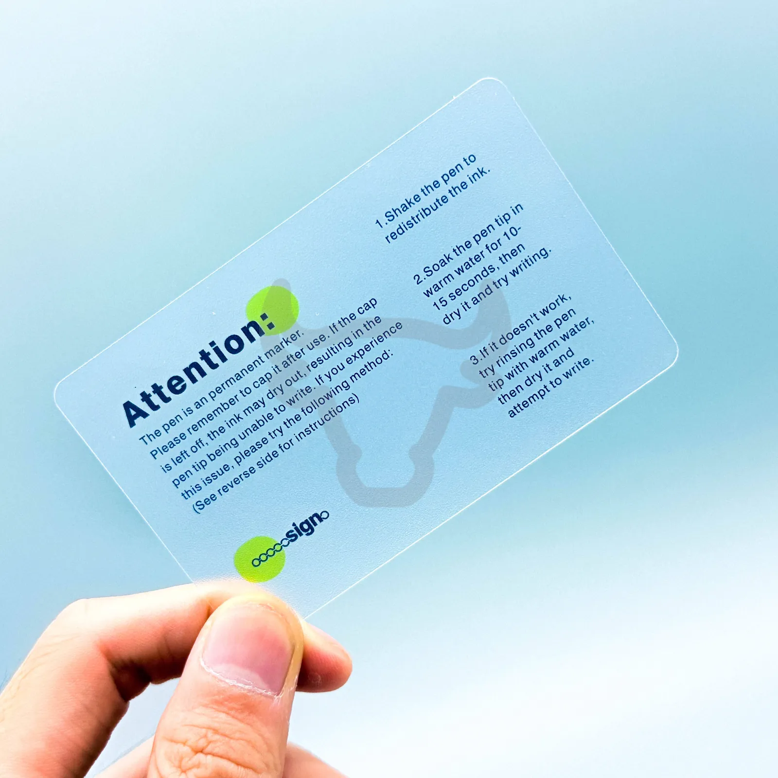 Custom printed PVC loyalty card with rounded corners.