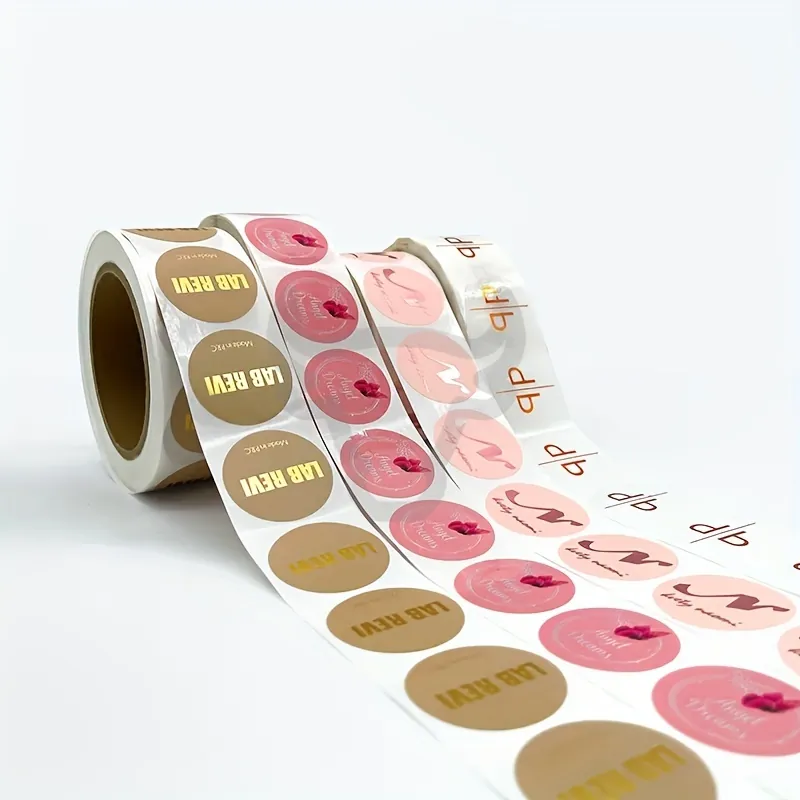 Printed labels running through production equipment
